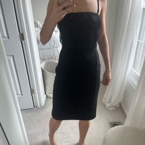 New Banana Republic Black Dress with Fringe size 0
